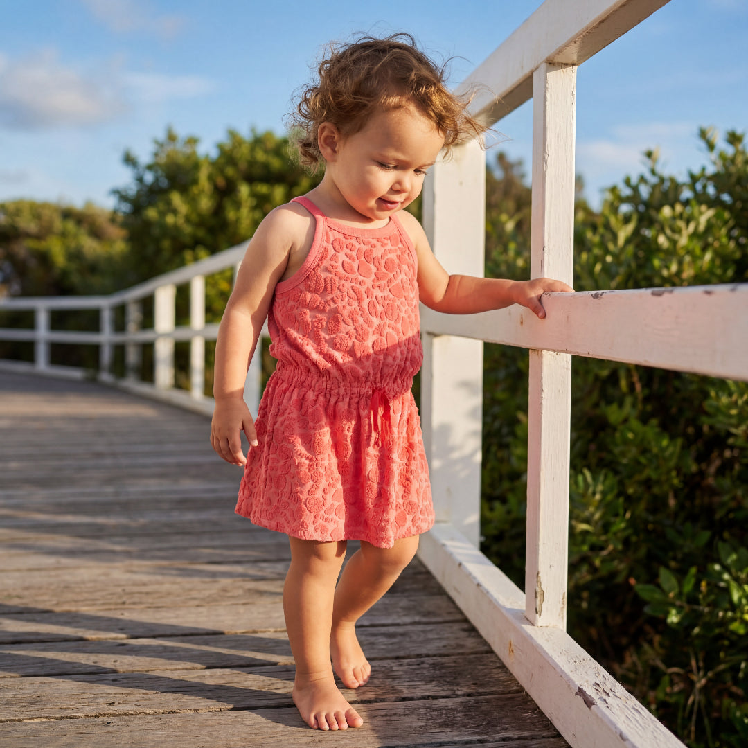 Girls Citrus Bloom Terry Dress