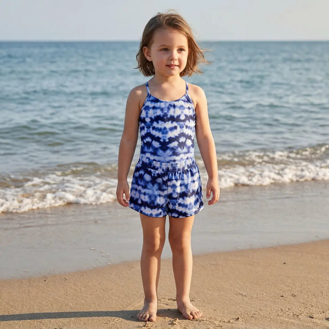 Girls Ocean Tie-Dye Swimsuit & Trunks Set Molo