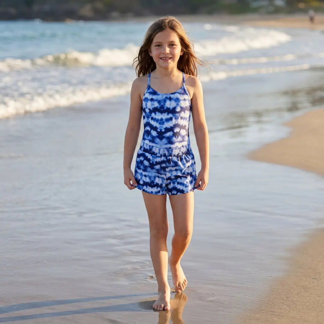 Girls Ocean Tie-Dye Swimsuit & Trunks Set Molo