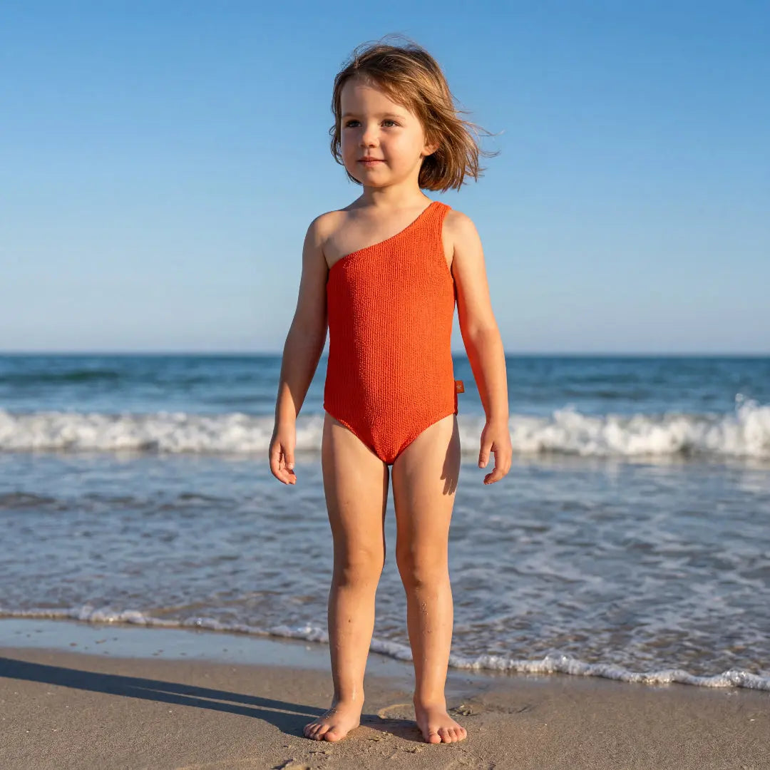 Girls One-Shoulder Strawberry Hot Swimsuit Molo