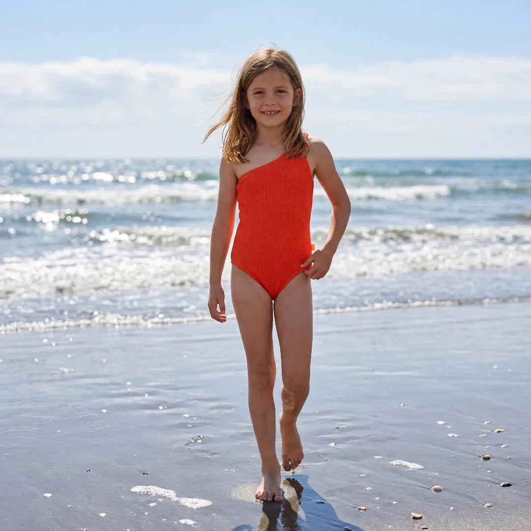 Girls One-Shoulder Strawberry Hot Swimsuit Molo