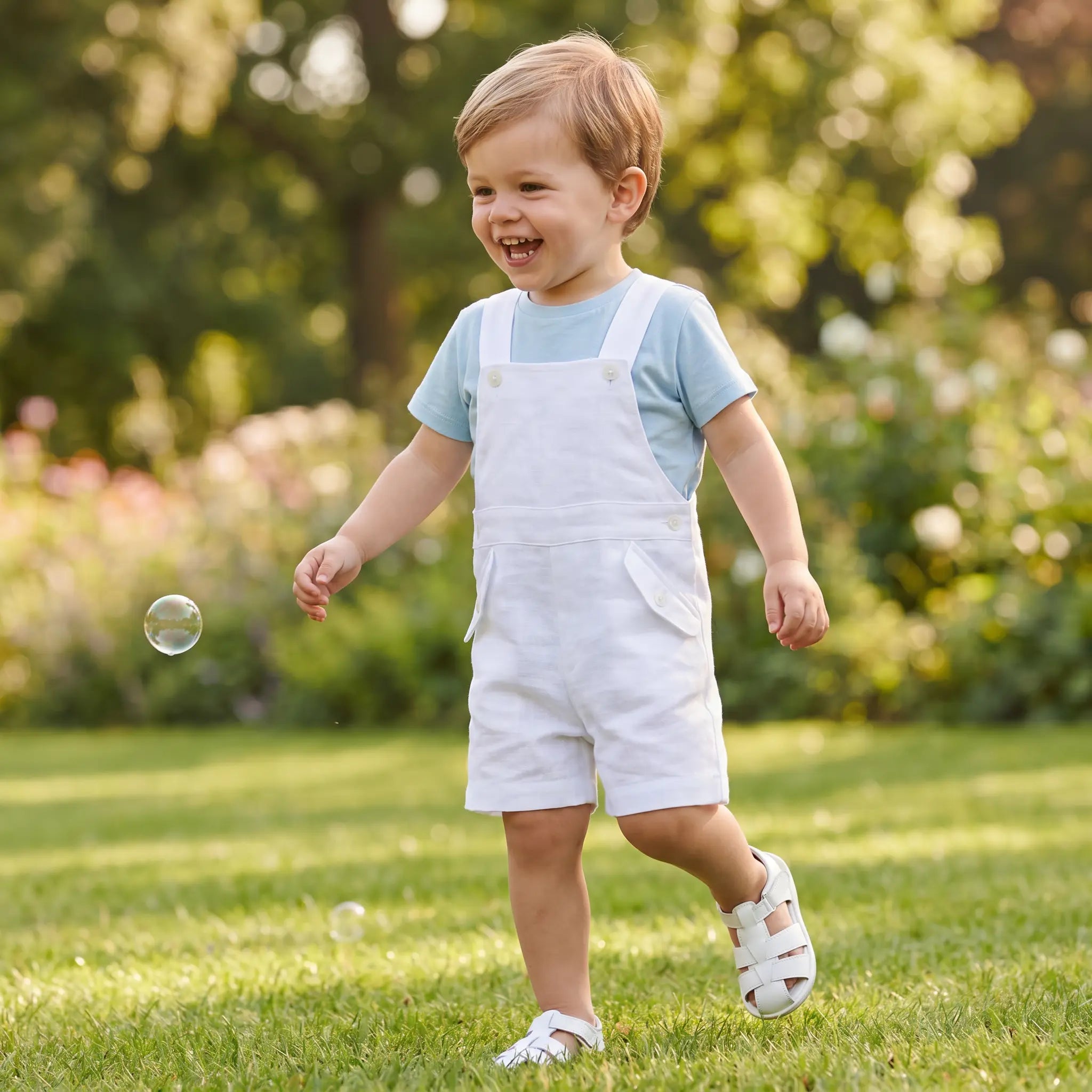 100% Linen Jumpsuit - White TARTINE ET CHOCOLAT
