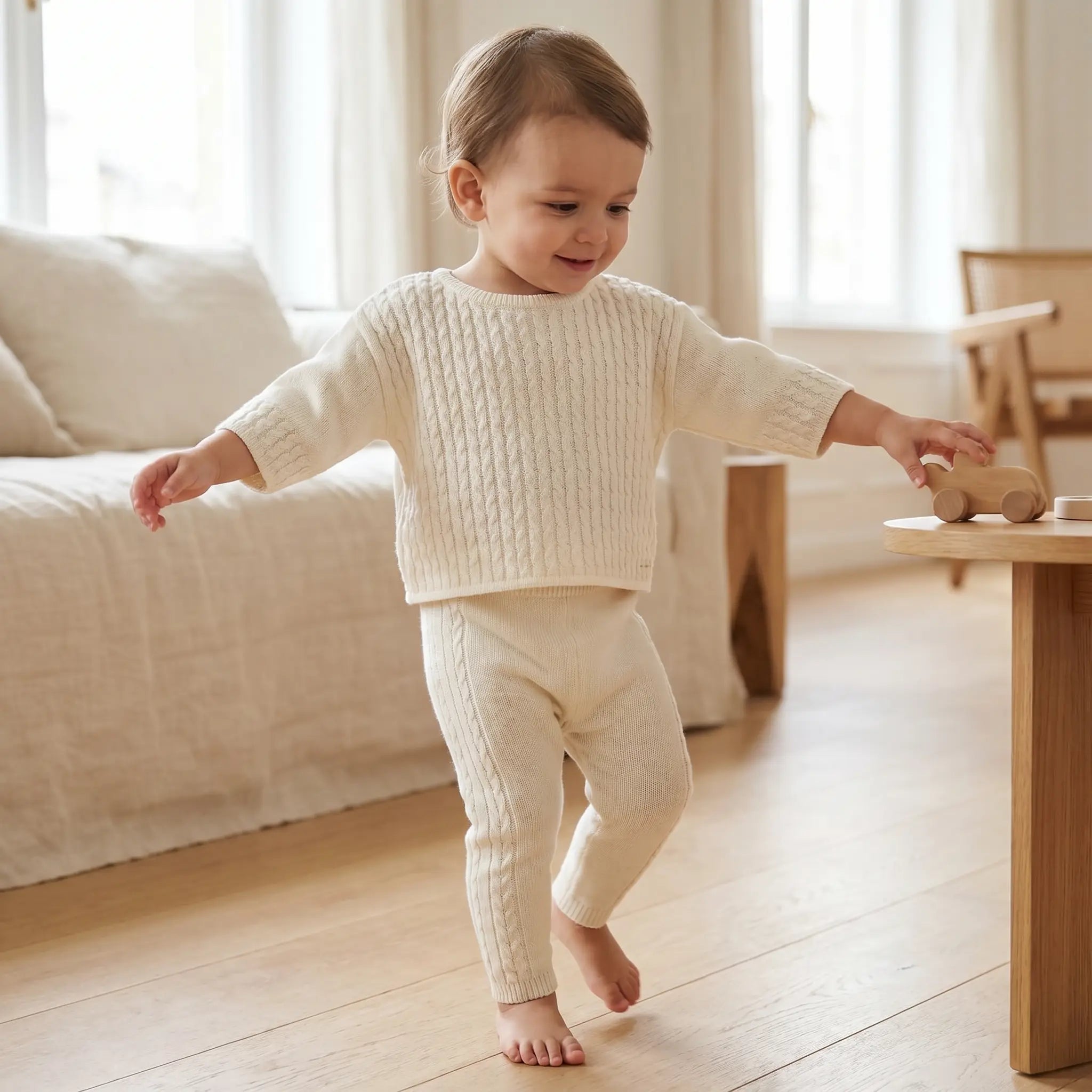 100% Cashmere Set - Ecru TARTINE ET CHOCOLAT