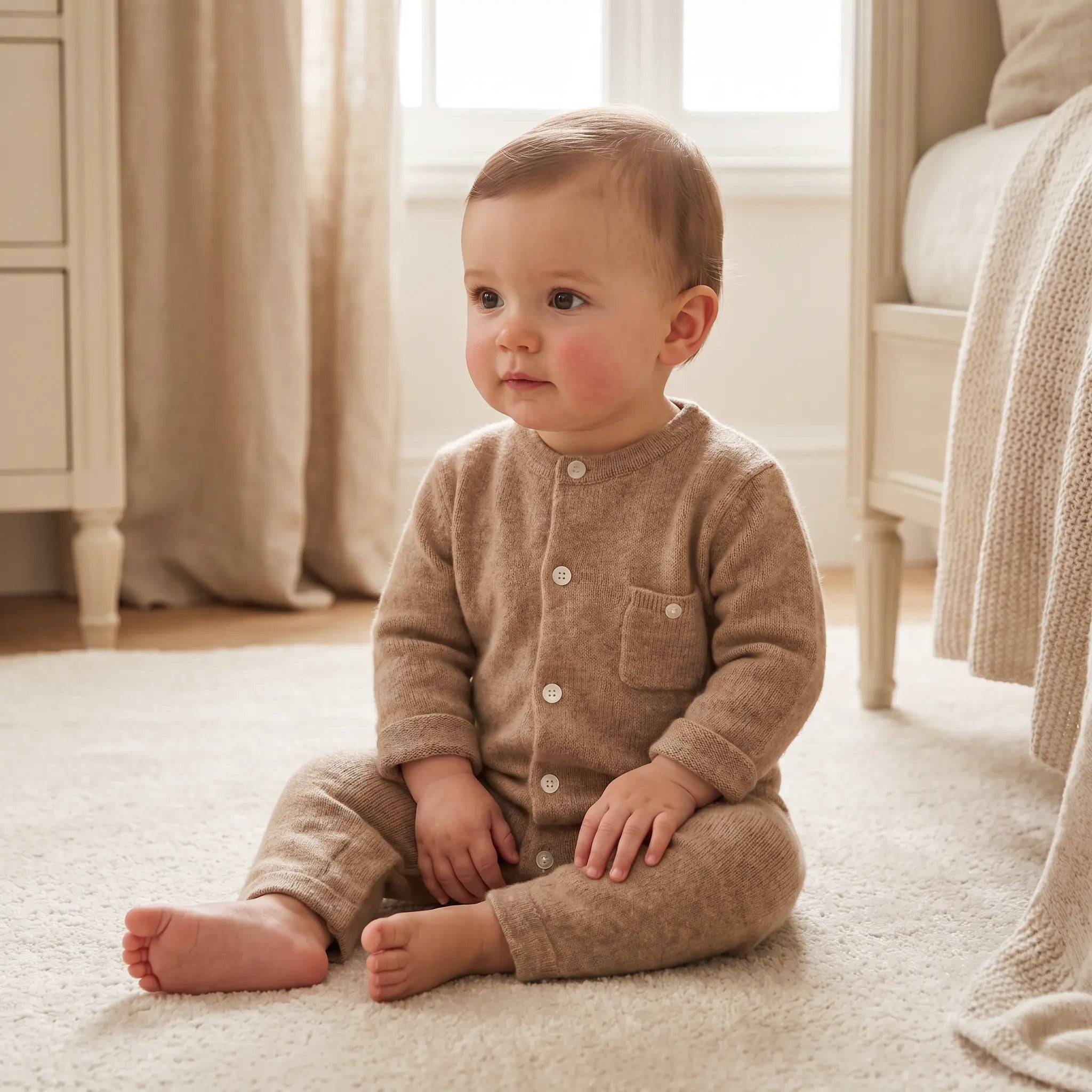 Cotton Wool Onesie - Camel TARTINE ET CHOCOLAT