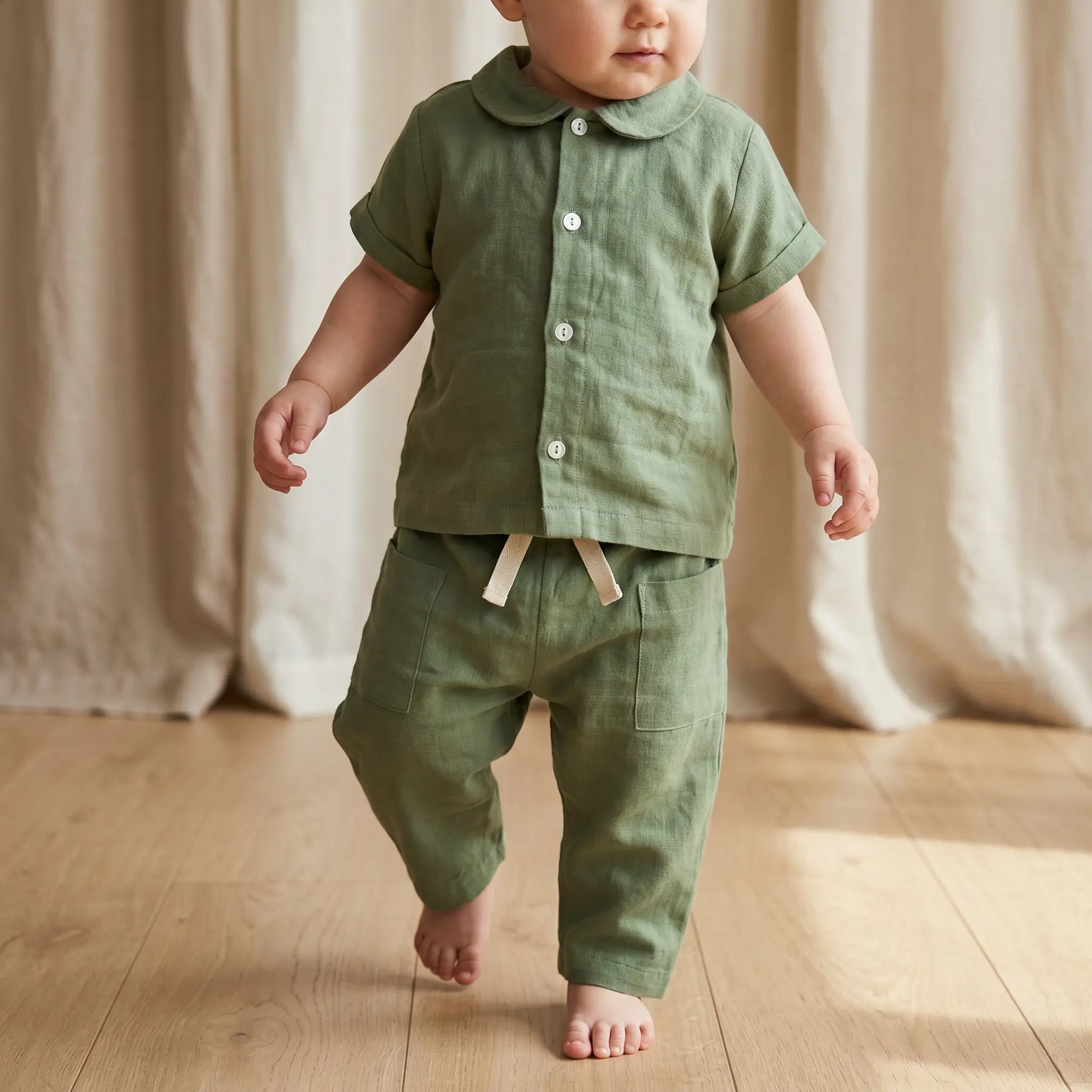 Frost Linen Baby Shirt & Pants SUUKY