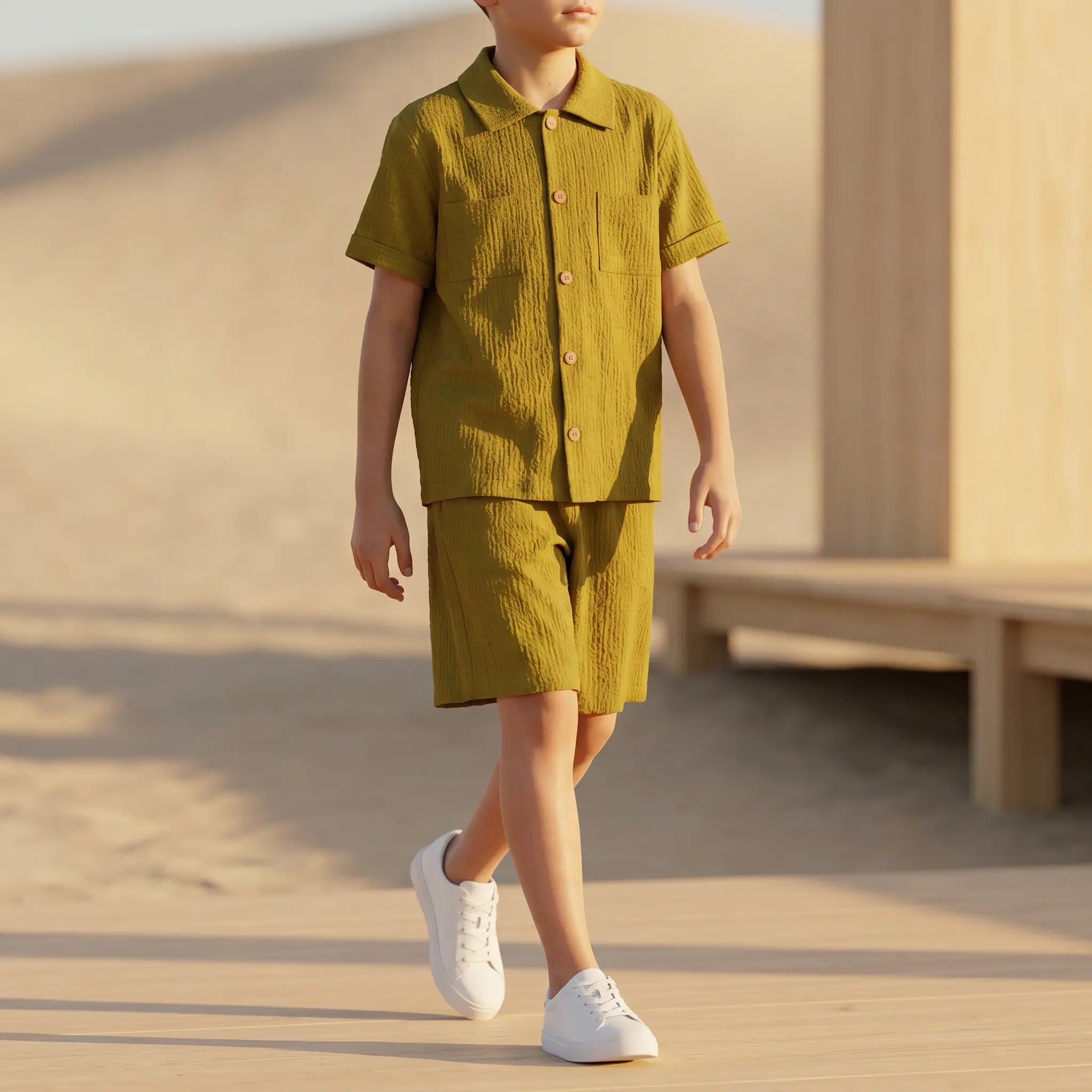 Seersucker Shirt & Shorts SUUKY