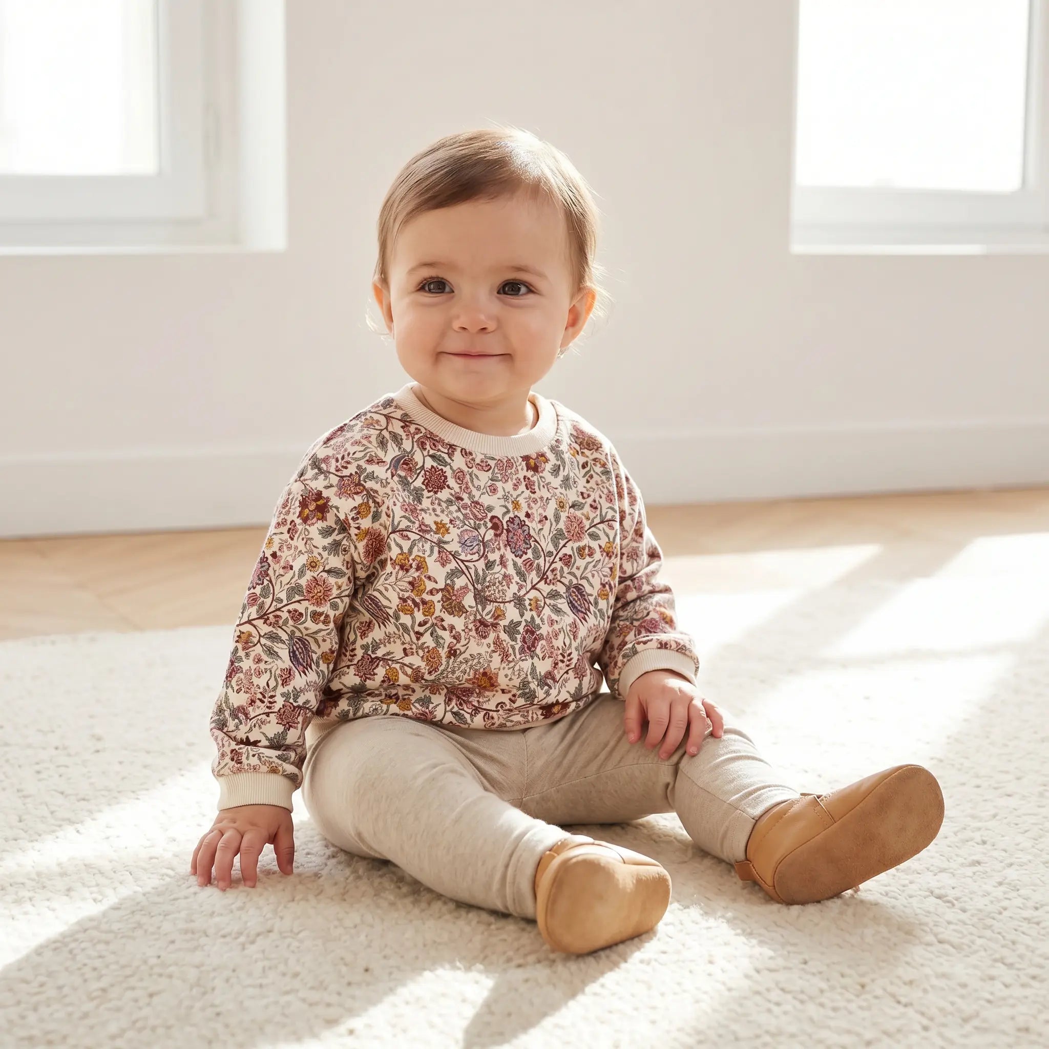Kyra Sweatshirt - Cream Savage Garden LOUISE MISHA