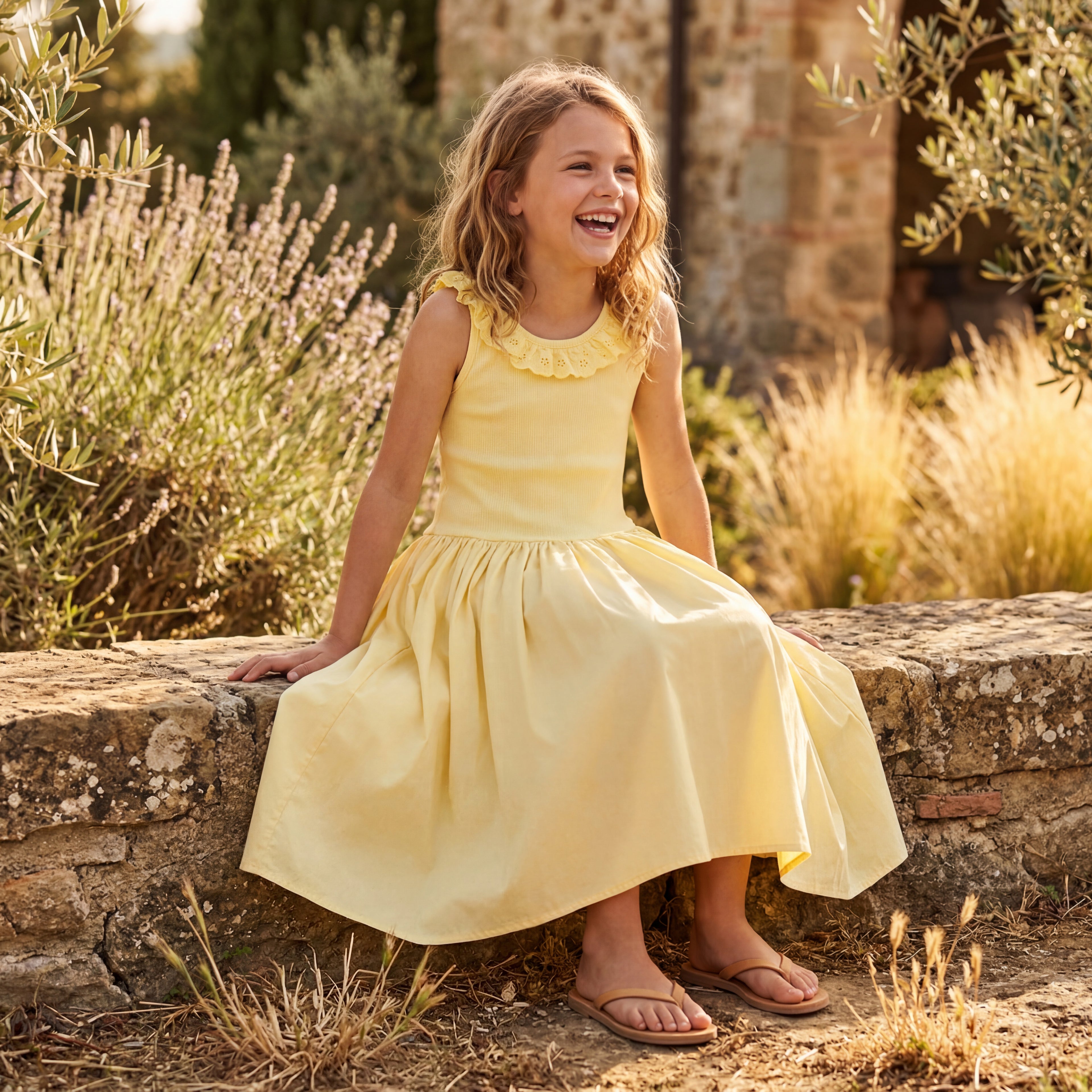 Girls Sun Bleached Organic Cotton Dress