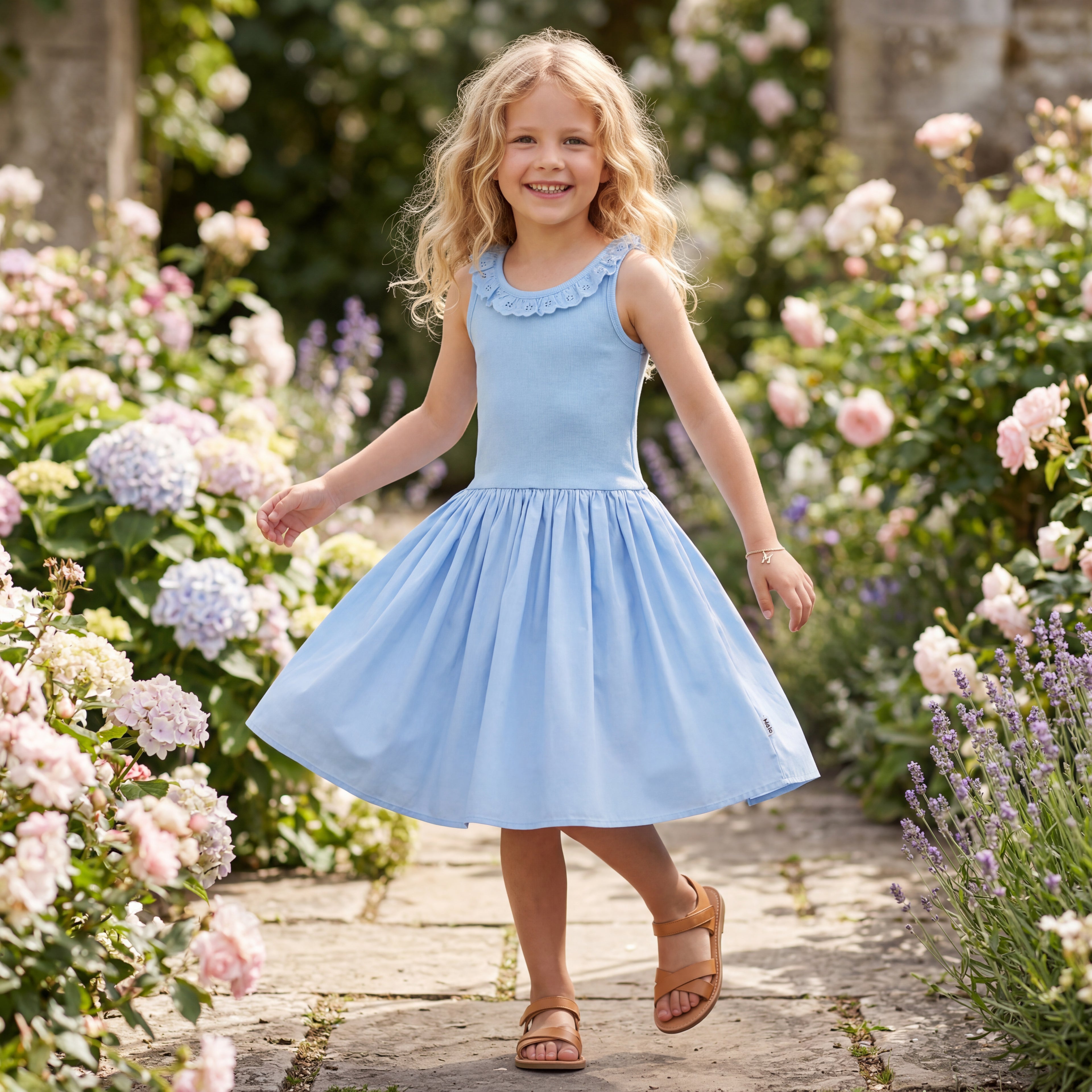 Girls Sparkling Sea Organic Cotton Dress