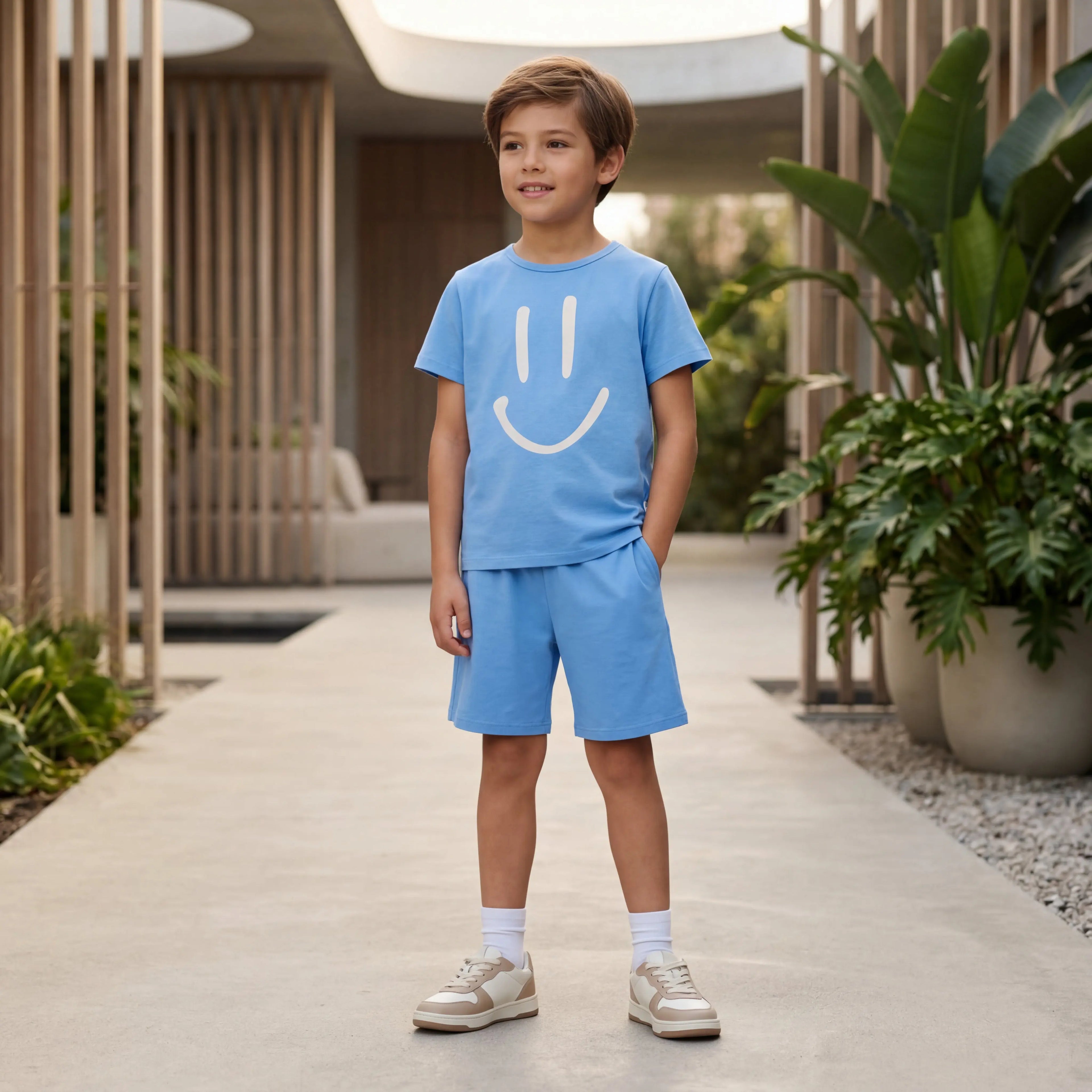 Boys Blue Tide Shirt & Shorts Set Molo