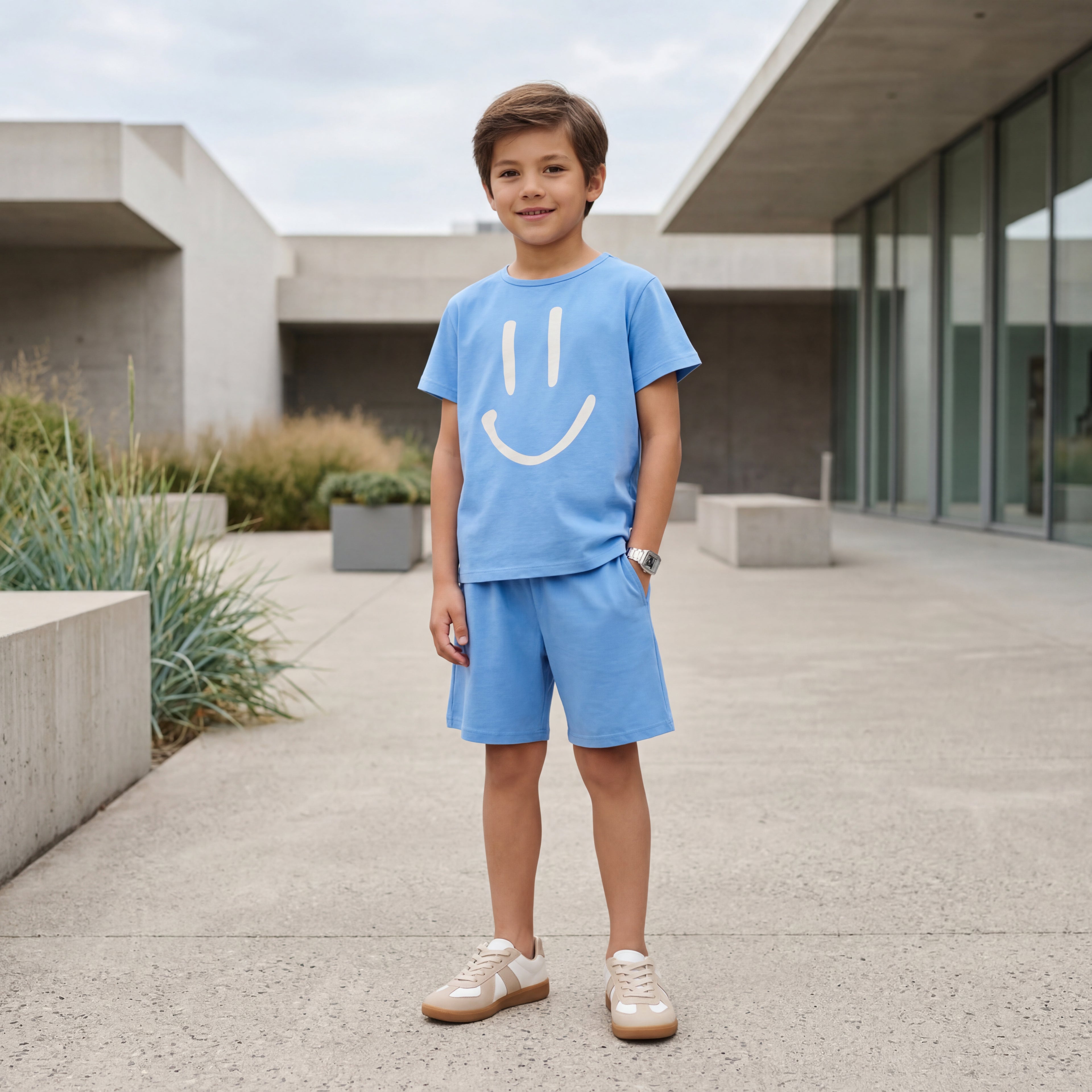 Boys Blue Tide Shirt & Shorts Set