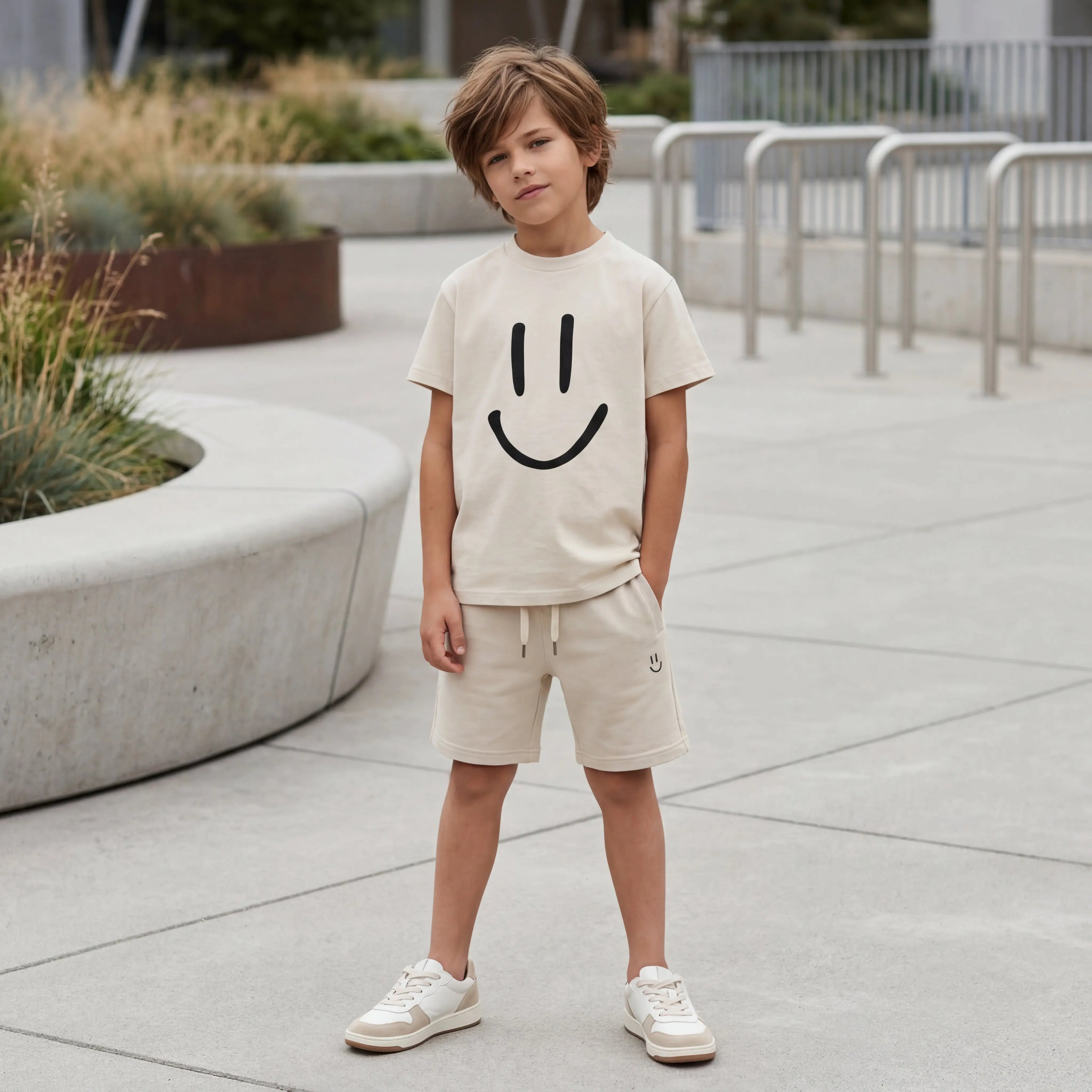Boys Summer Sand Organic Cotton T-Shirt & Shorts Set Molo