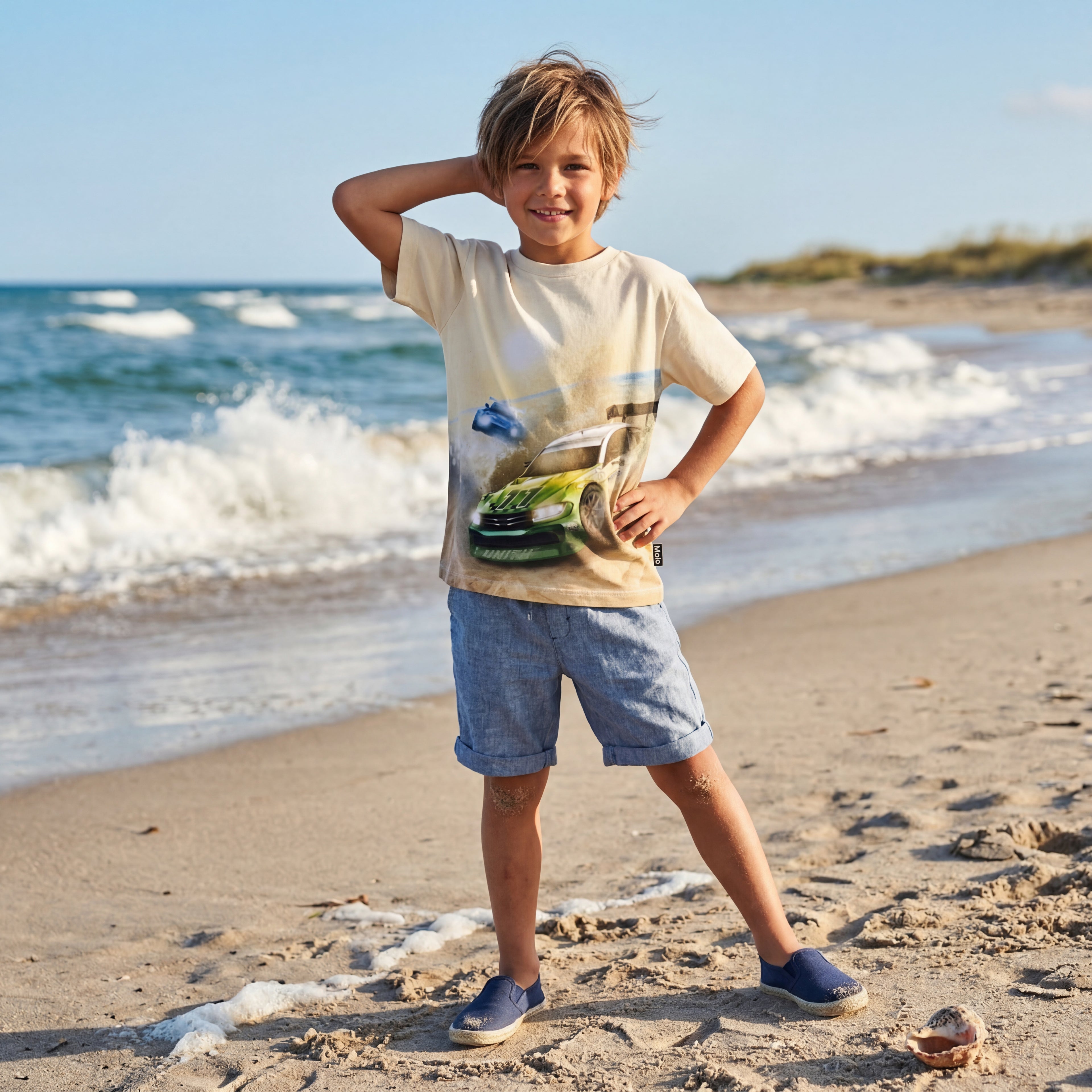 Boys Beach Race Organic Cotton T-Shirt