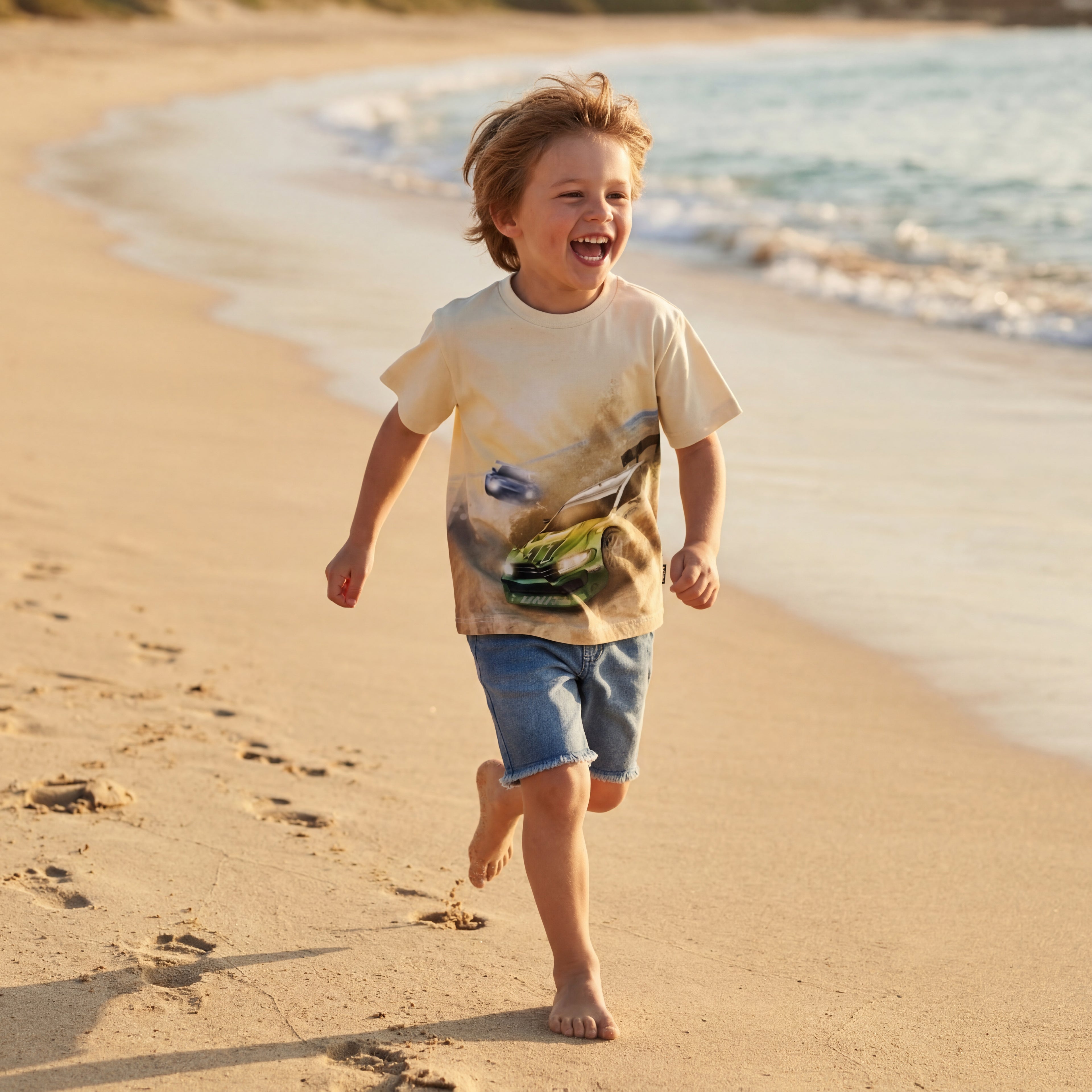 Boys Beach Race Organic Cotton T-Shirt