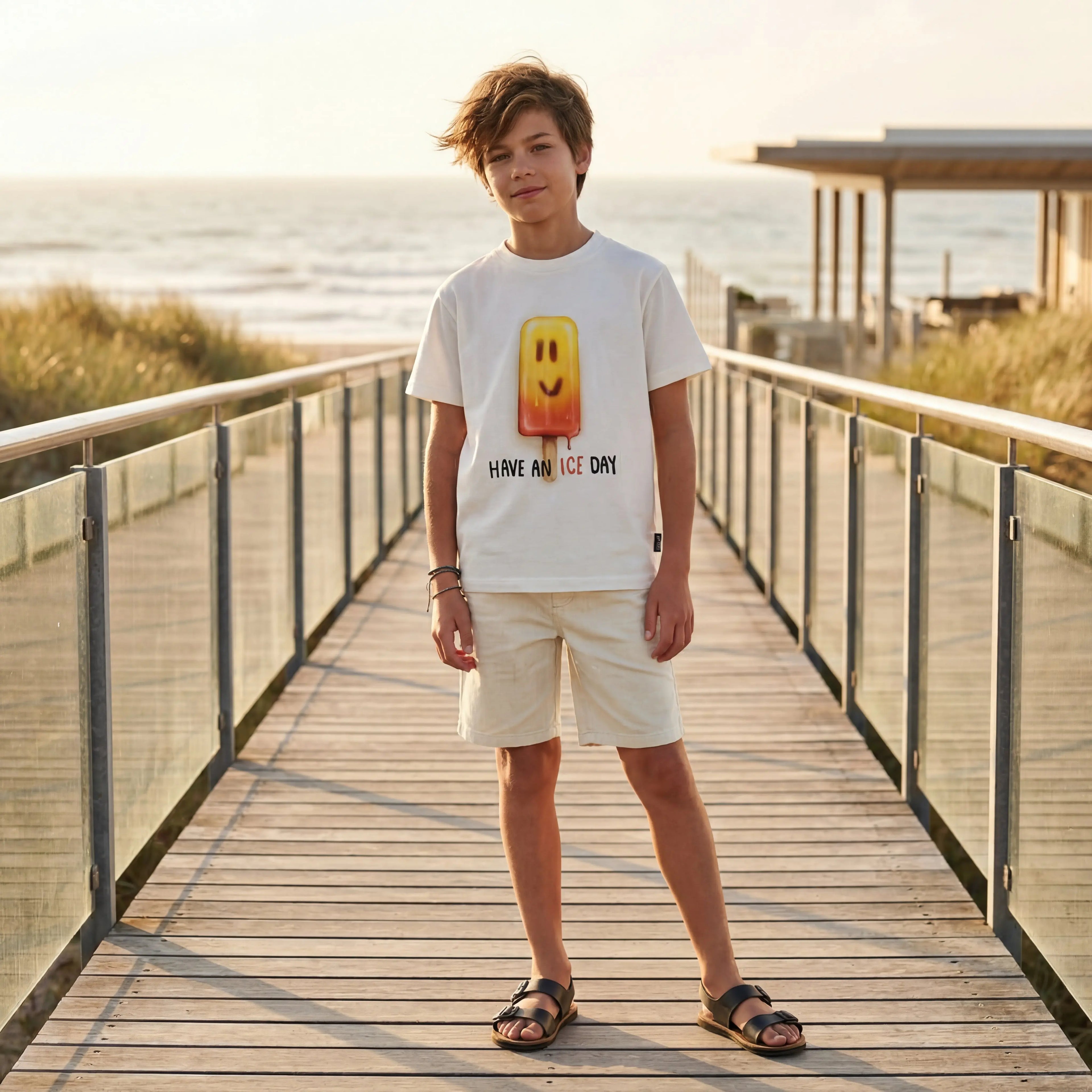 Boys Ice Day Organic Cotton T-Shirt Molo
