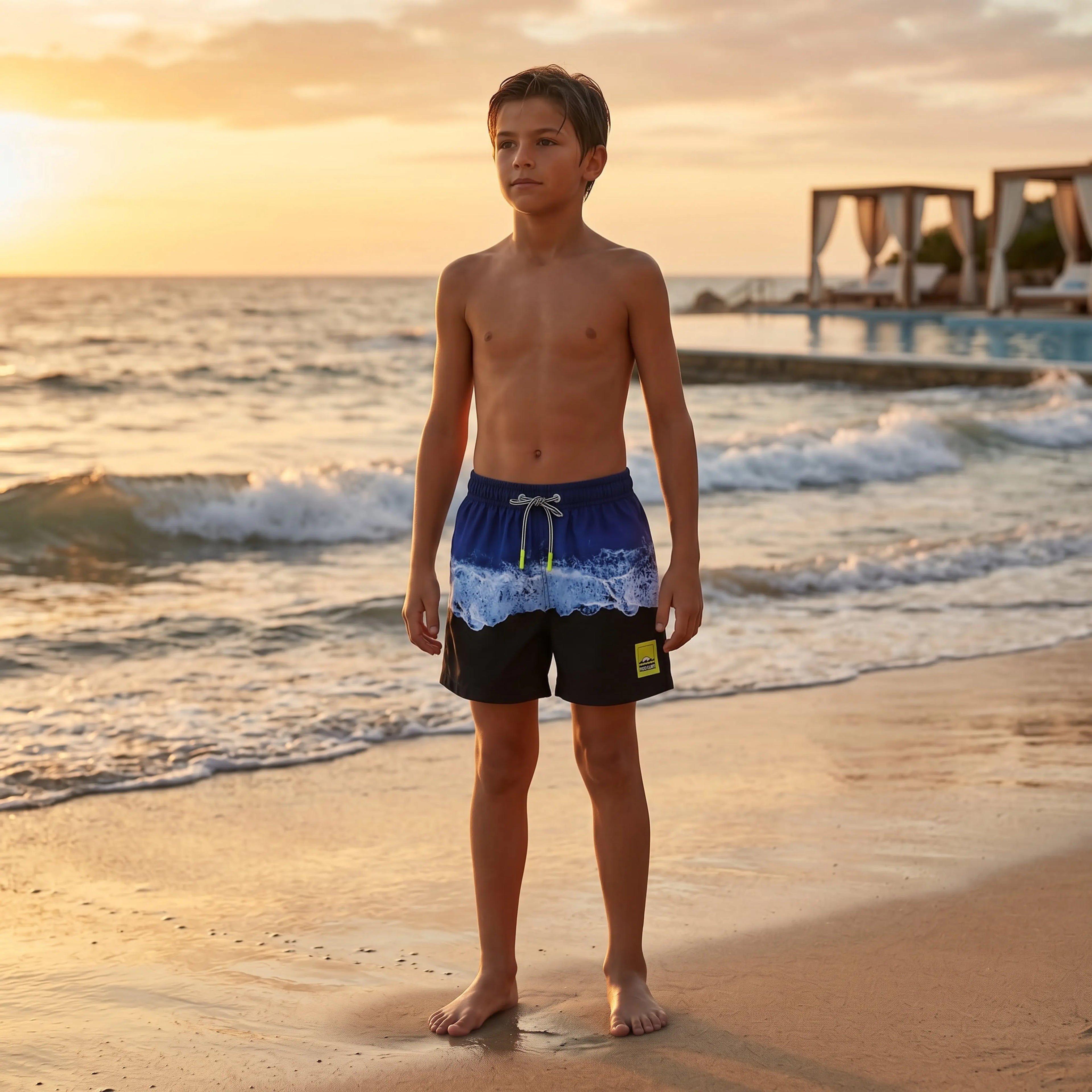 Boys Deep Ocean Tie-Dye Swim Shorts Molo