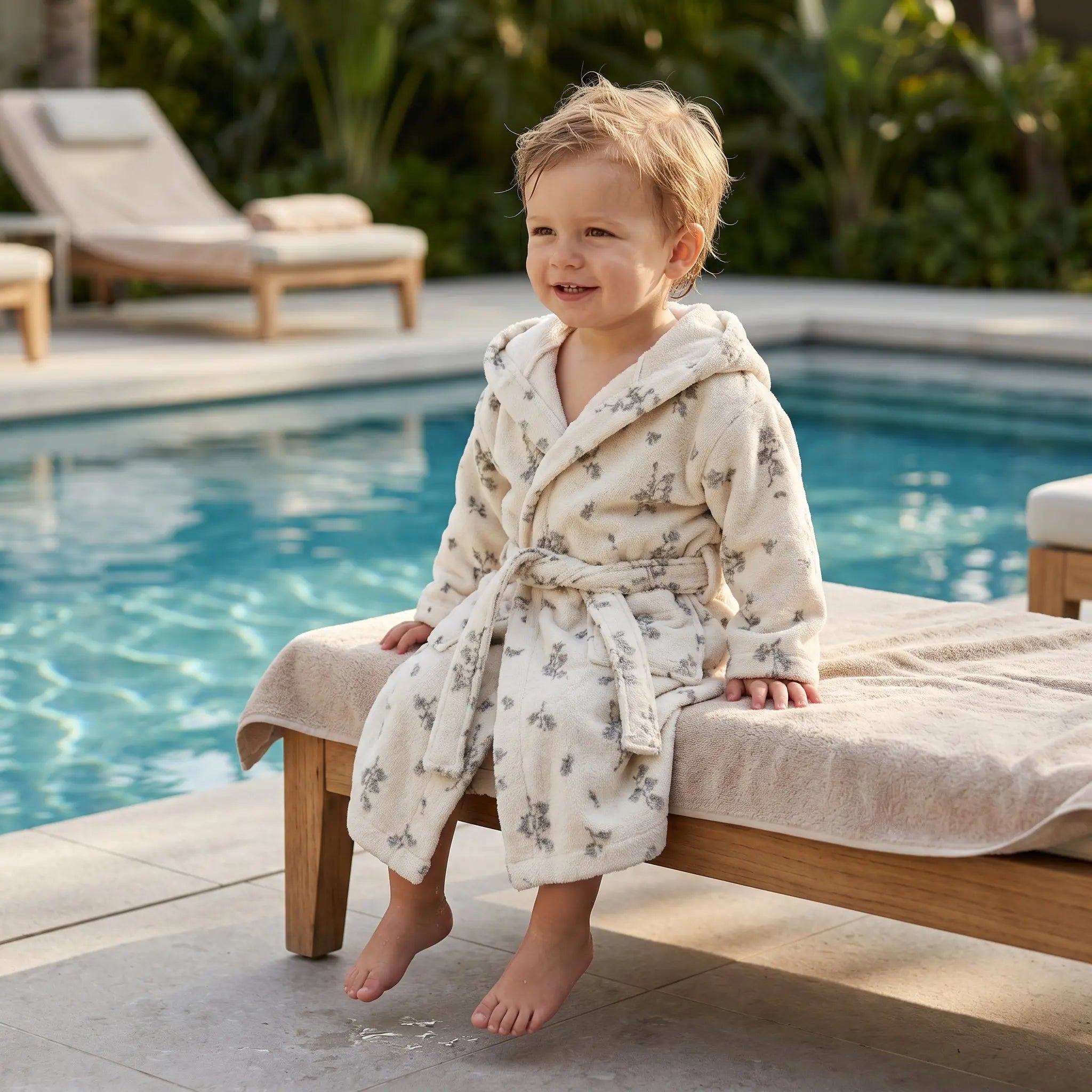 Bluebell Terry Bath Robe GARBO & FRIENDS