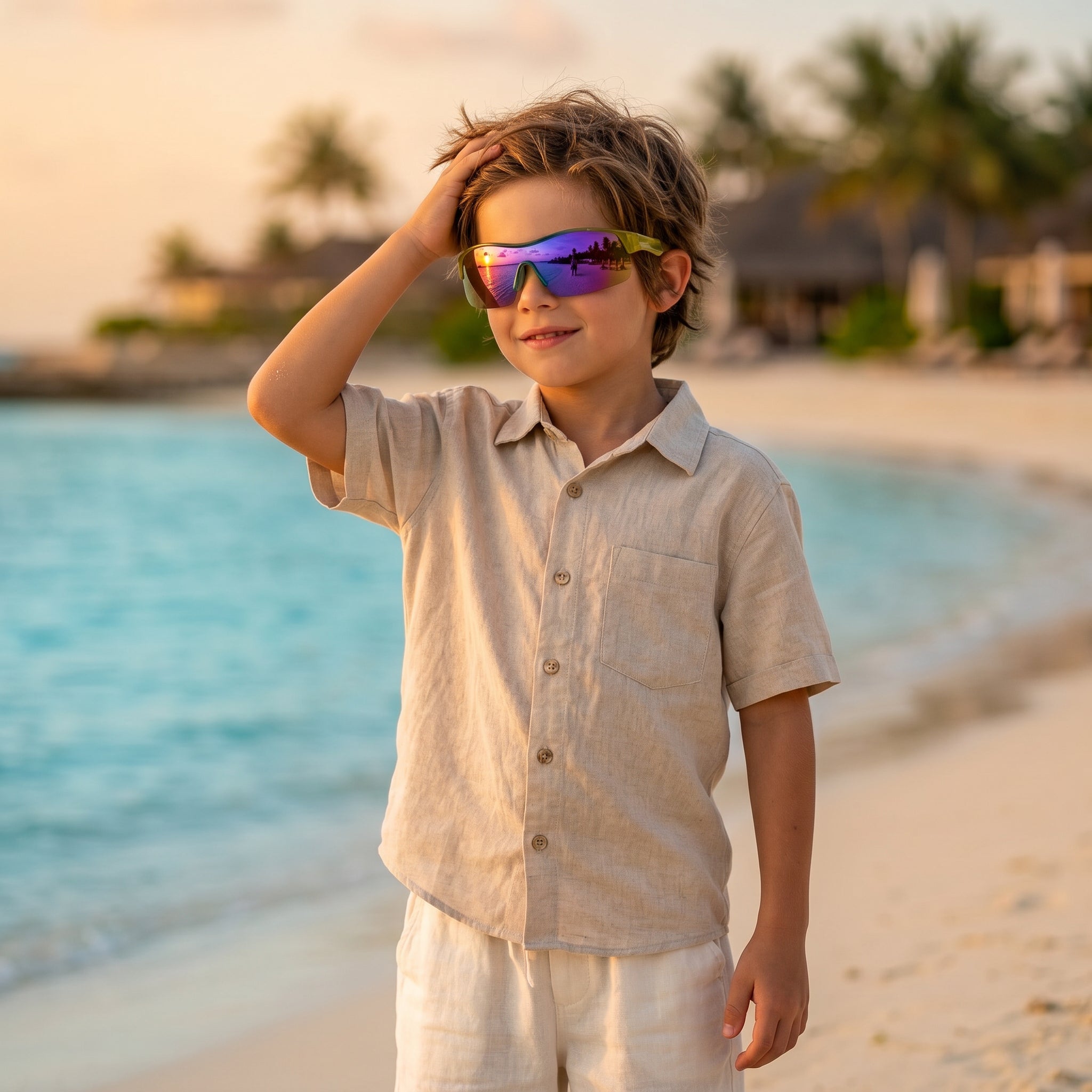 Boys Surf Pond Green Sport Sunglasses