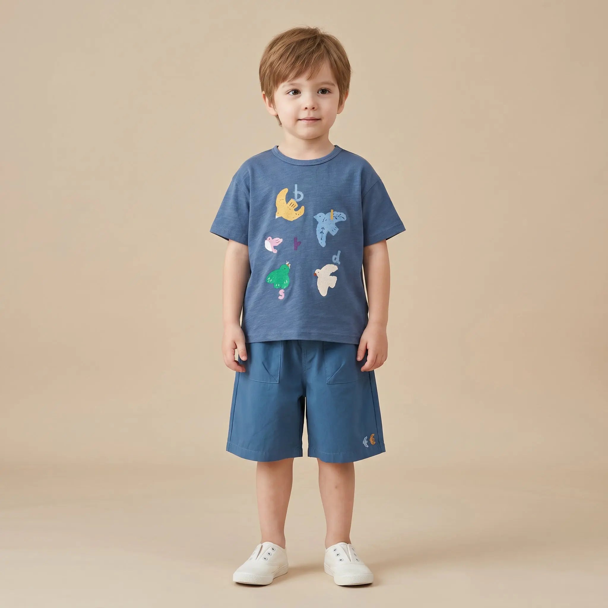 Girls Blue Graphic T-Shirt & Shorts Set Sol Vera