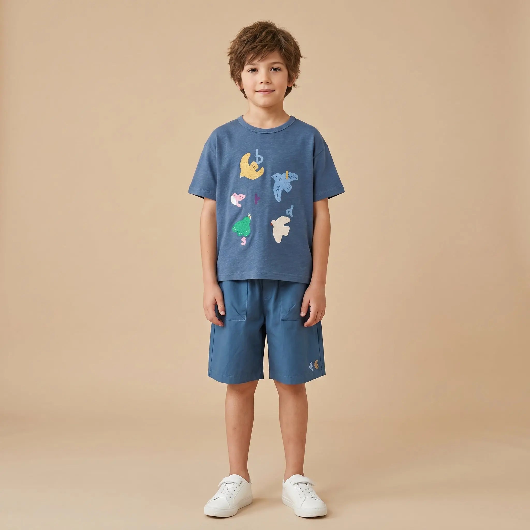 Girls Blue Graphic T-Shirt & Shorts Set Sol Vera