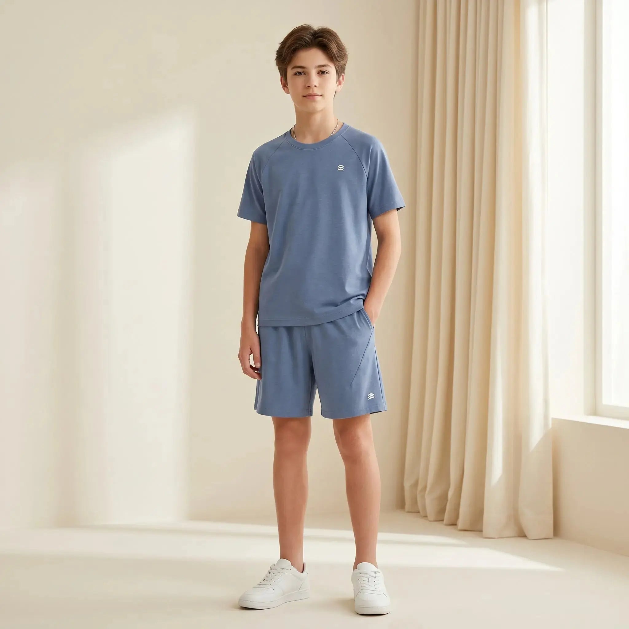 Boys Blue T-Shirt & Shorts Set Sol Vera
