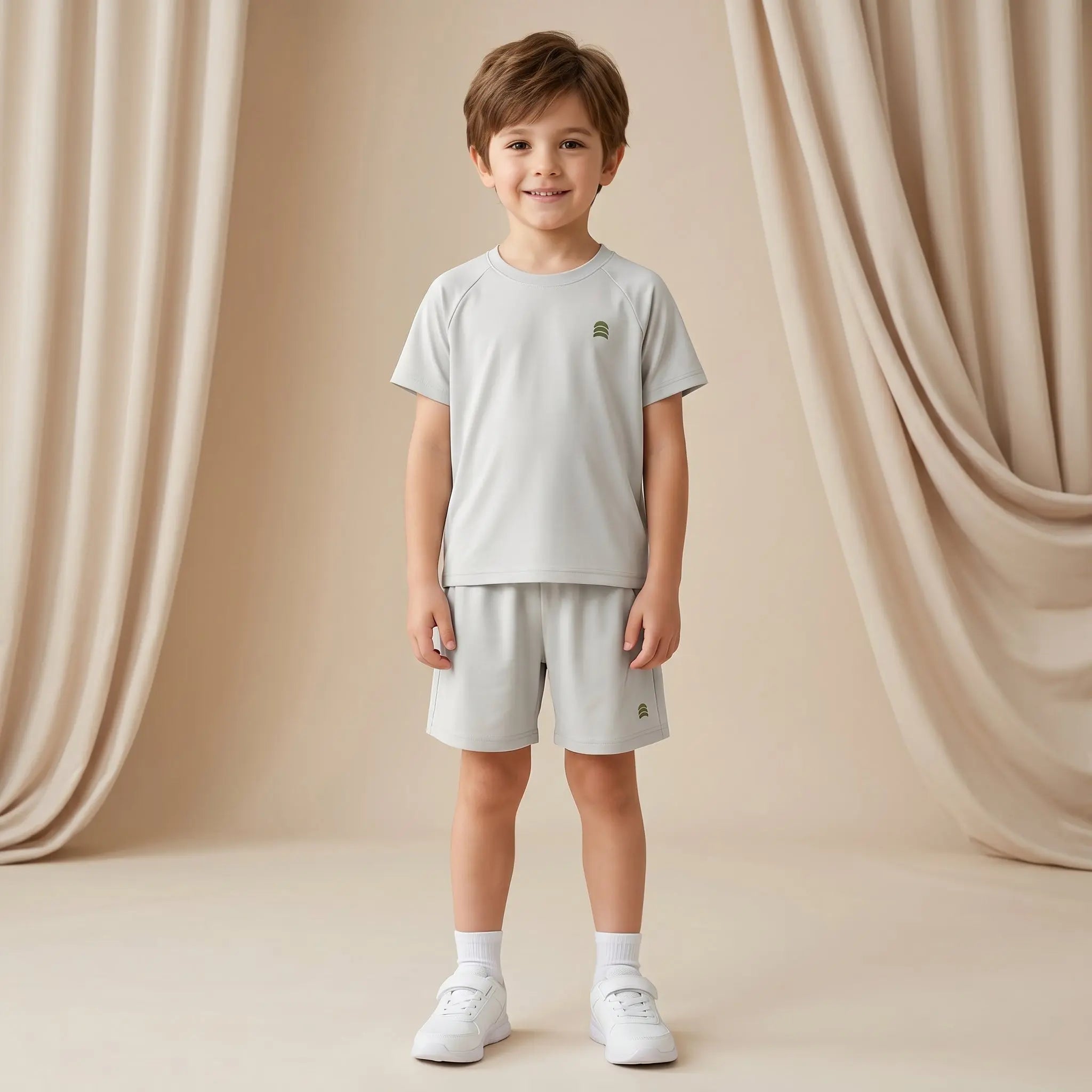 Boys Grey T-Shirt & Shorts Set Sol Vera