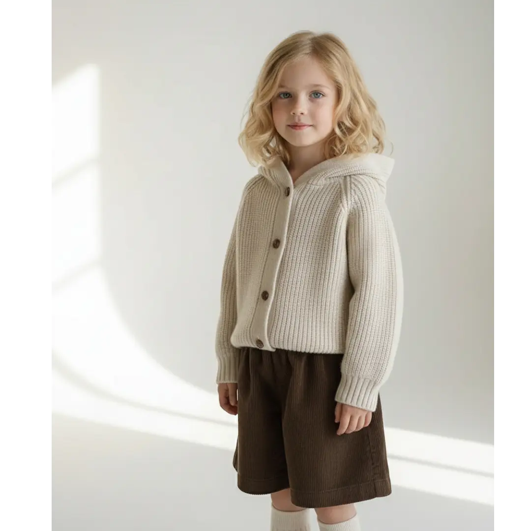 Émil Knit Pom Cardigan - Beige ORELIE