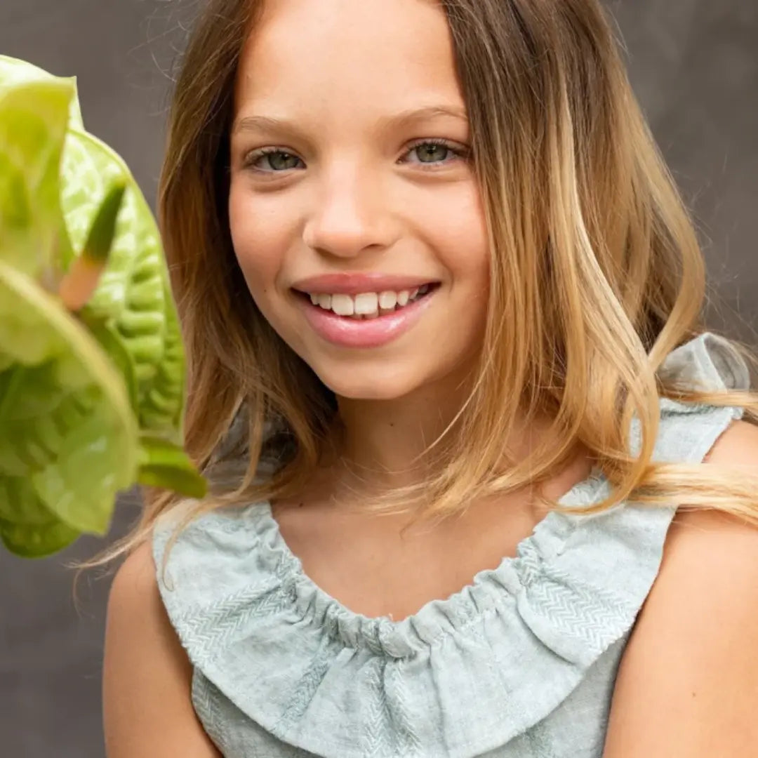 Green Linen Dress SUUKY