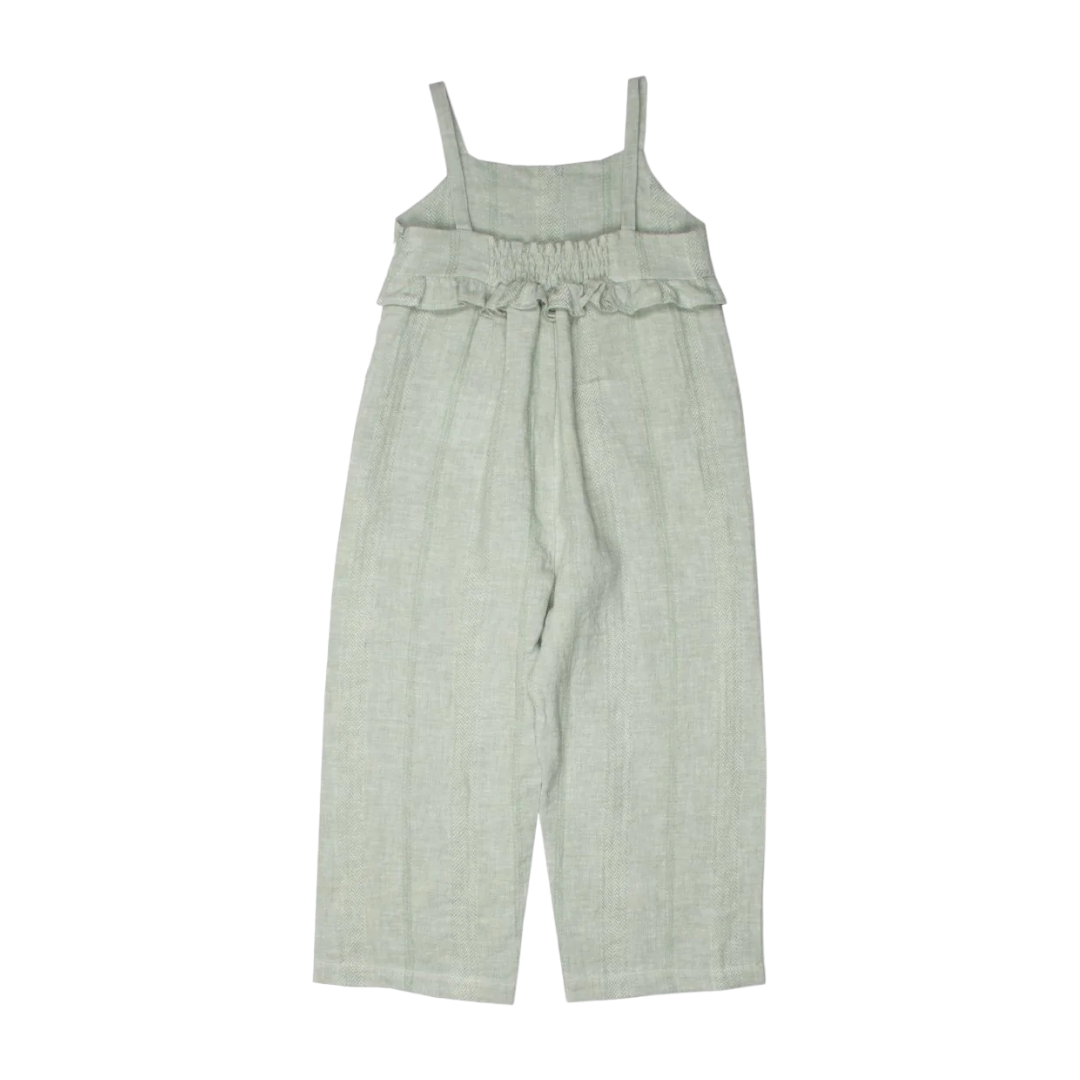 Green Linen Jumpsuit