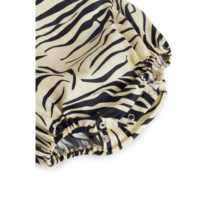 Zebra Black Baby Jumpsuit
