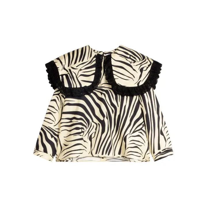 Zebra Black Blouse WOLF & RITA