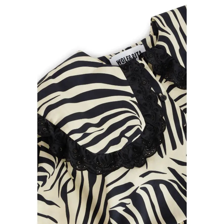 Zebra Black Blouse WOLF & RITA