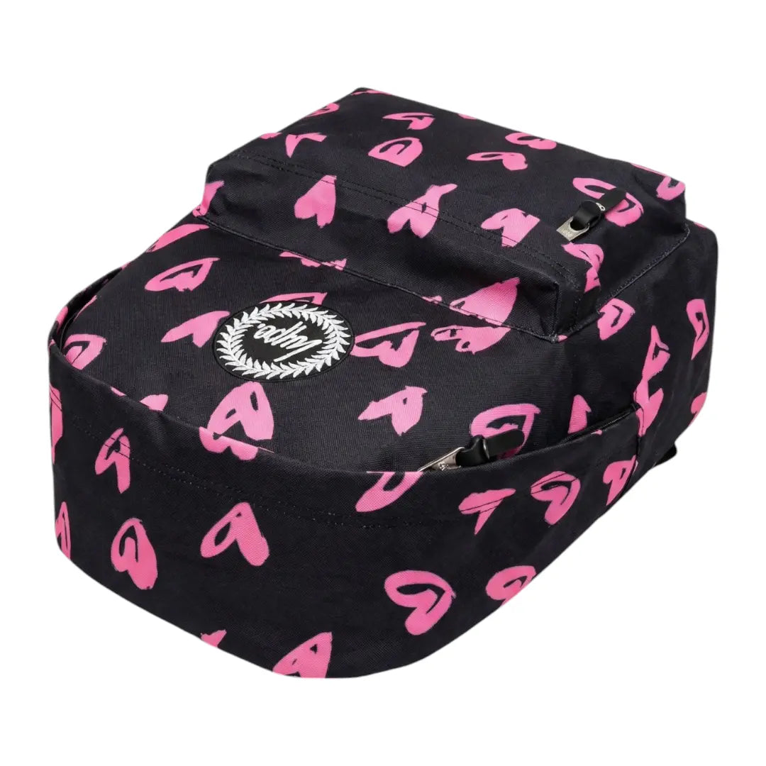 Black Pink Scribble Heart Backpack HYPE
