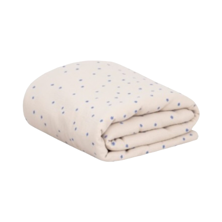 Bleu Muslin Filled Blanket