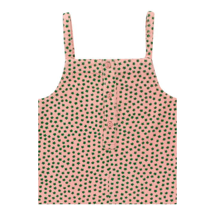 Tiny Flowers Dungaree - Powder Pink