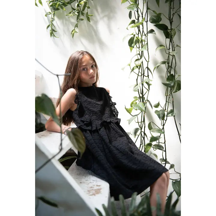 Girls Dress - Derin Black Kokori Kids