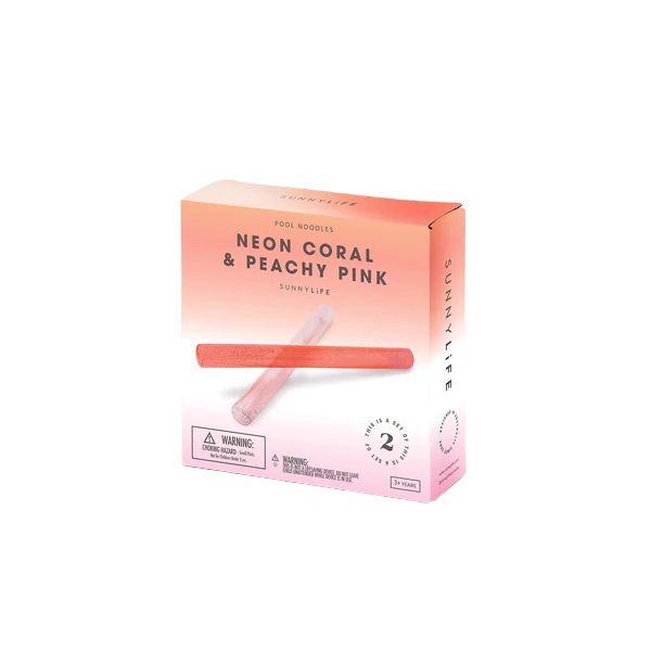 Pool Noodle Neon Coral- Peachy Pink Set of 2