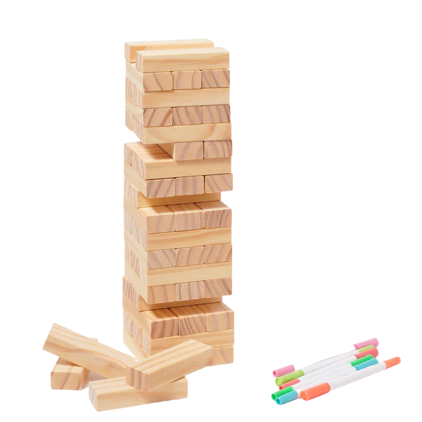 Colour-In Jumbling Tower Set Majorelle