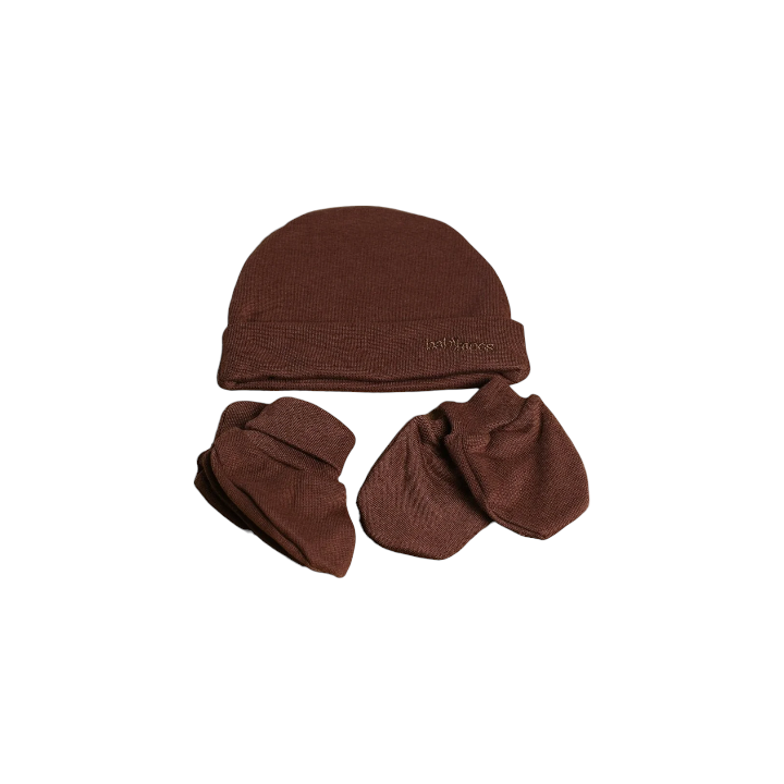 Brown New Born Set BABYMOCS