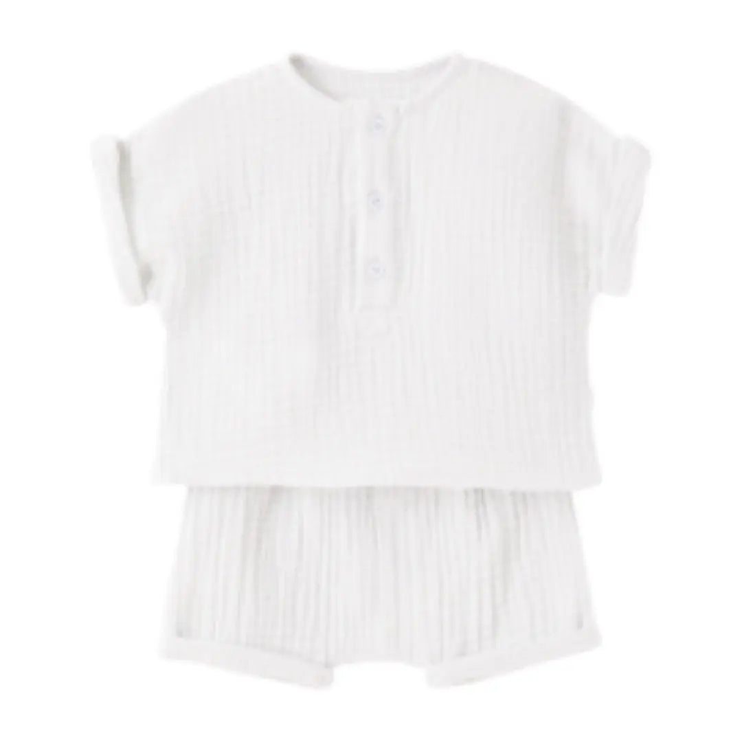 Baby Two Piece Set Milk TEDDY & MINOU