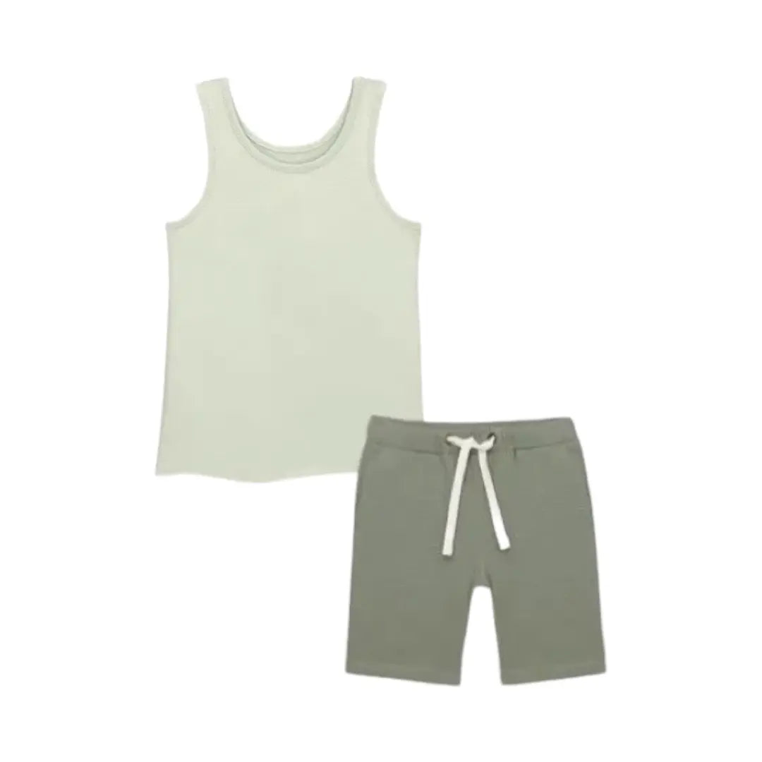 Oil Green Tanktop & Short LITTLE HEDONIST