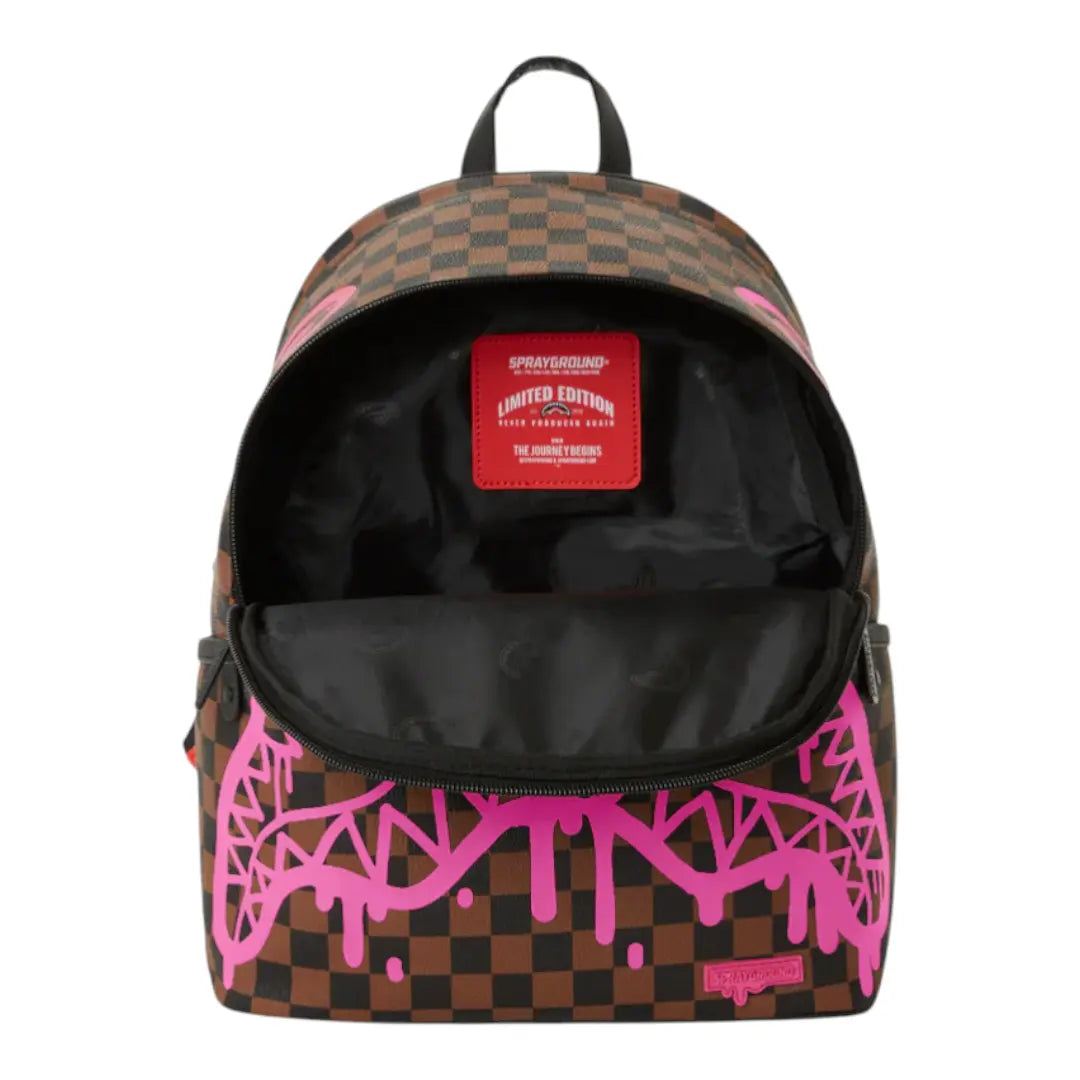 Pink Drippin Sharks Savage Backpack SPRAYGROUND