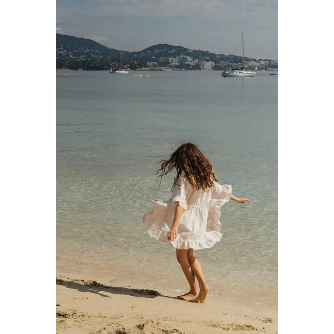 Gold & Pink Stripes Caftan Swim Cover Up LISON PARIS