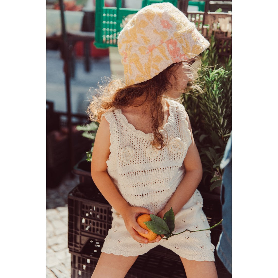 Raya Knit Tank Top & Cotton Knit Shorts - Cream