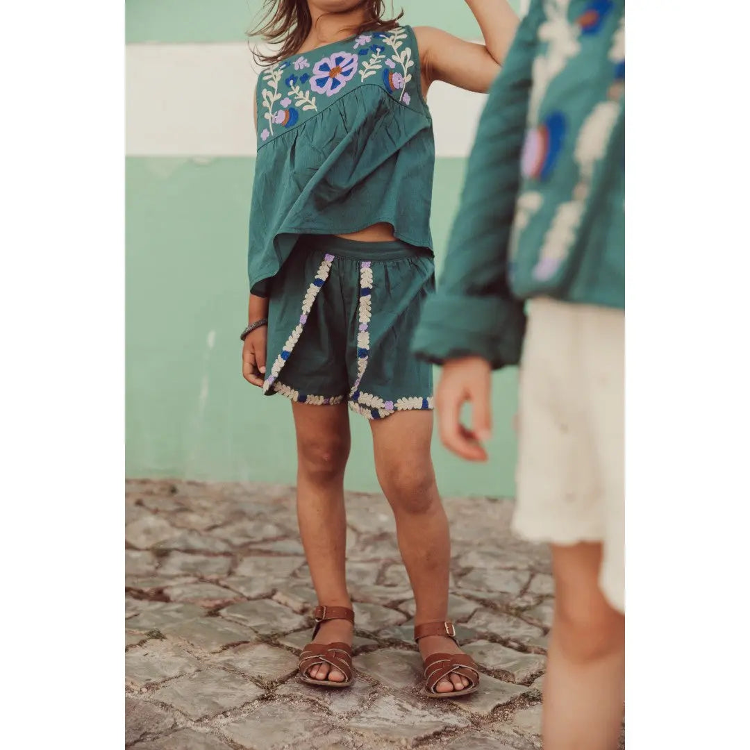 Cotton Blouse -Tuscan Green LOUISE MISHA
