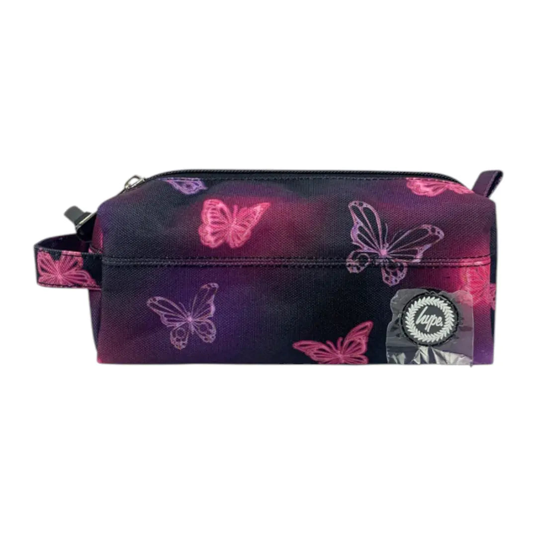Pink & Purple Glow Butterfly Pencil Pouch HYPE