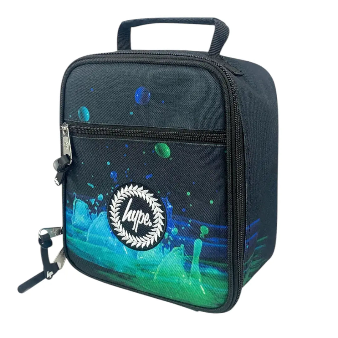 Black Insulated Lunch Bag with 3D Droplets HYPE