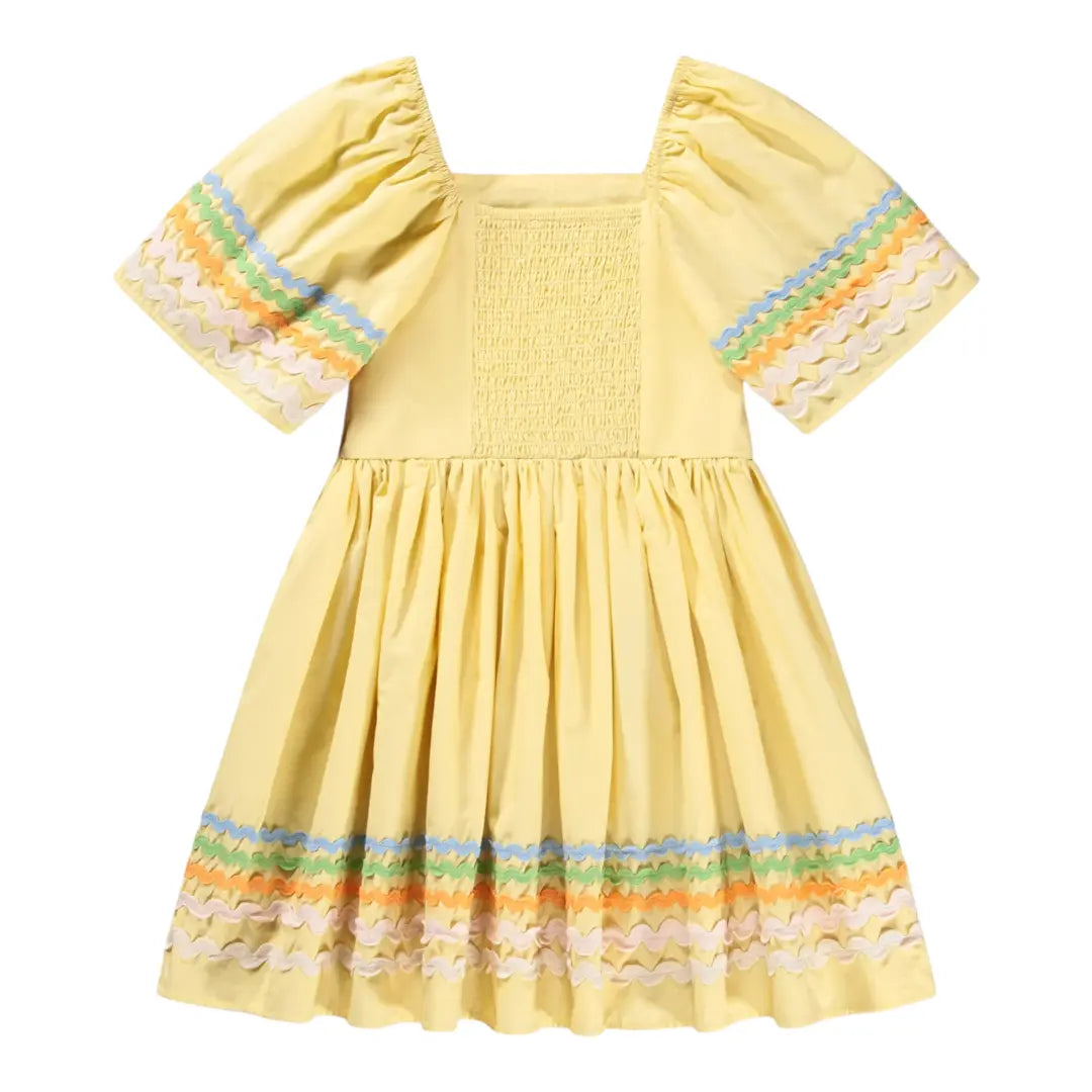 Girls Sunshine Wave Organic Cotton Dress Molo
