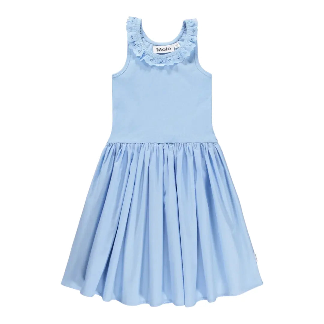 Girls Sparkling Sea Organic Cotton Dress Molo