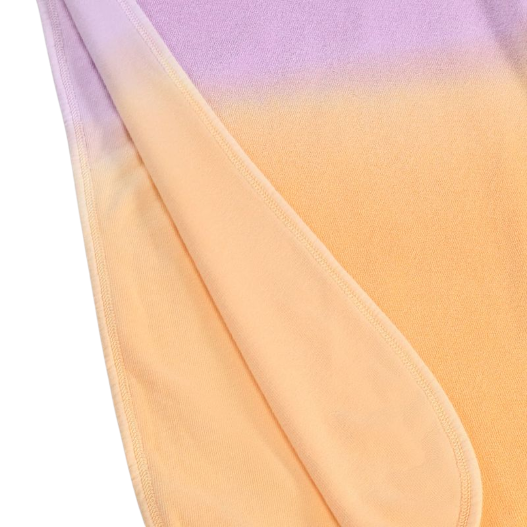 Girls Sunset Fade Hooded Beach Cover-Up Poncho